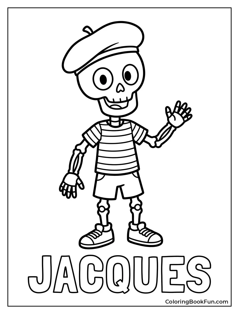 Jacques the Skeleton in Workout Gear