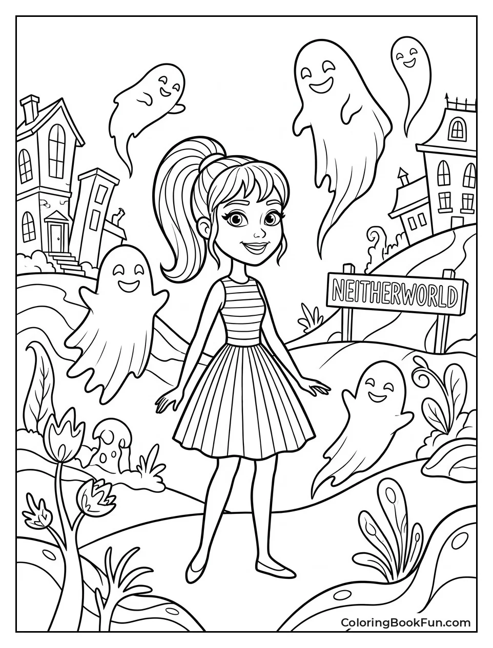 Lydia Surrounded by Ghost Friends