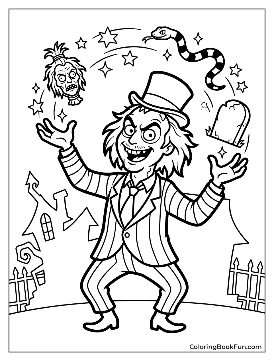 Beetlejuice Doing a Magic Trick