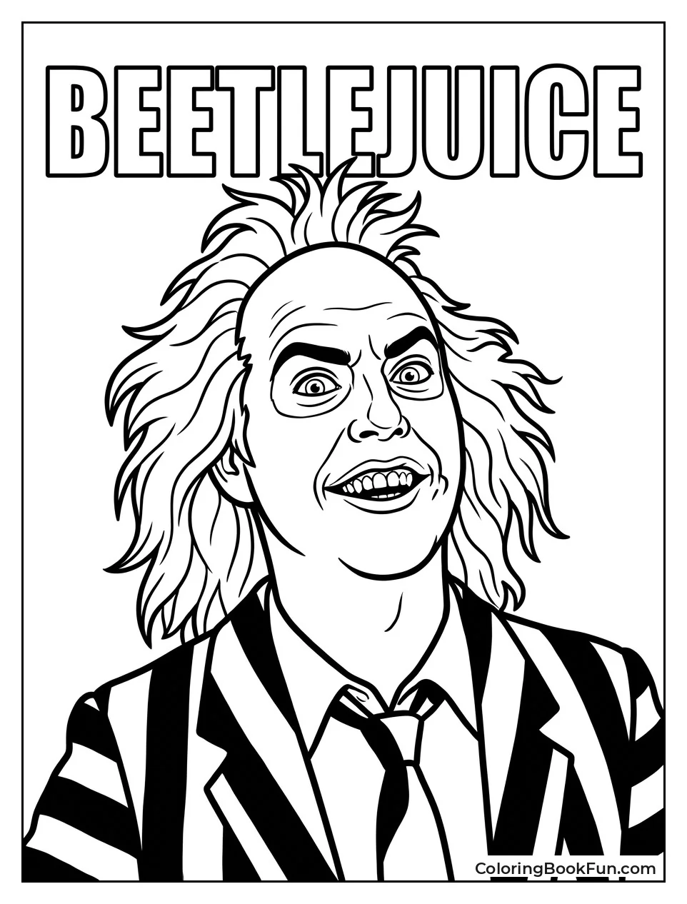 Mischievous Beetlejuice Close Up Portrait