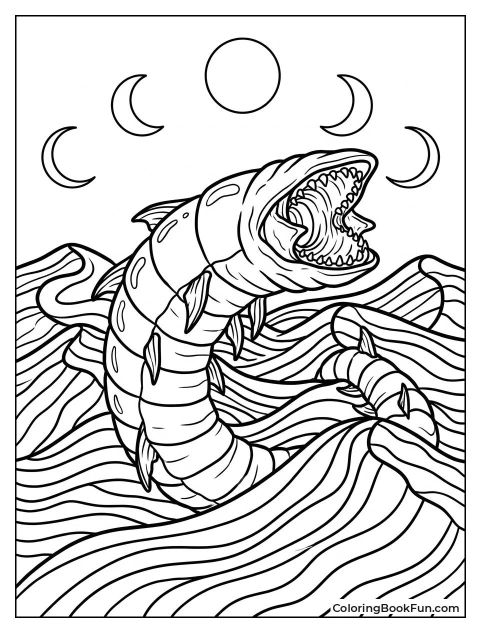 Giant Sandworm Slithering Through Desert
