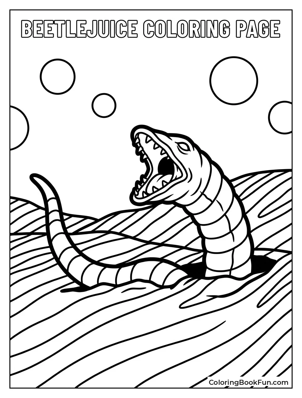 Sandworm Lurking in Saturn Desert