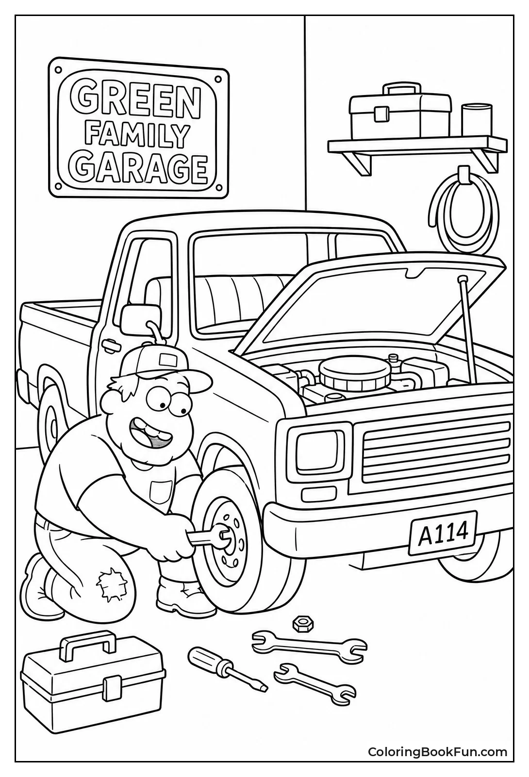 Bill Fixing Yellow Truck