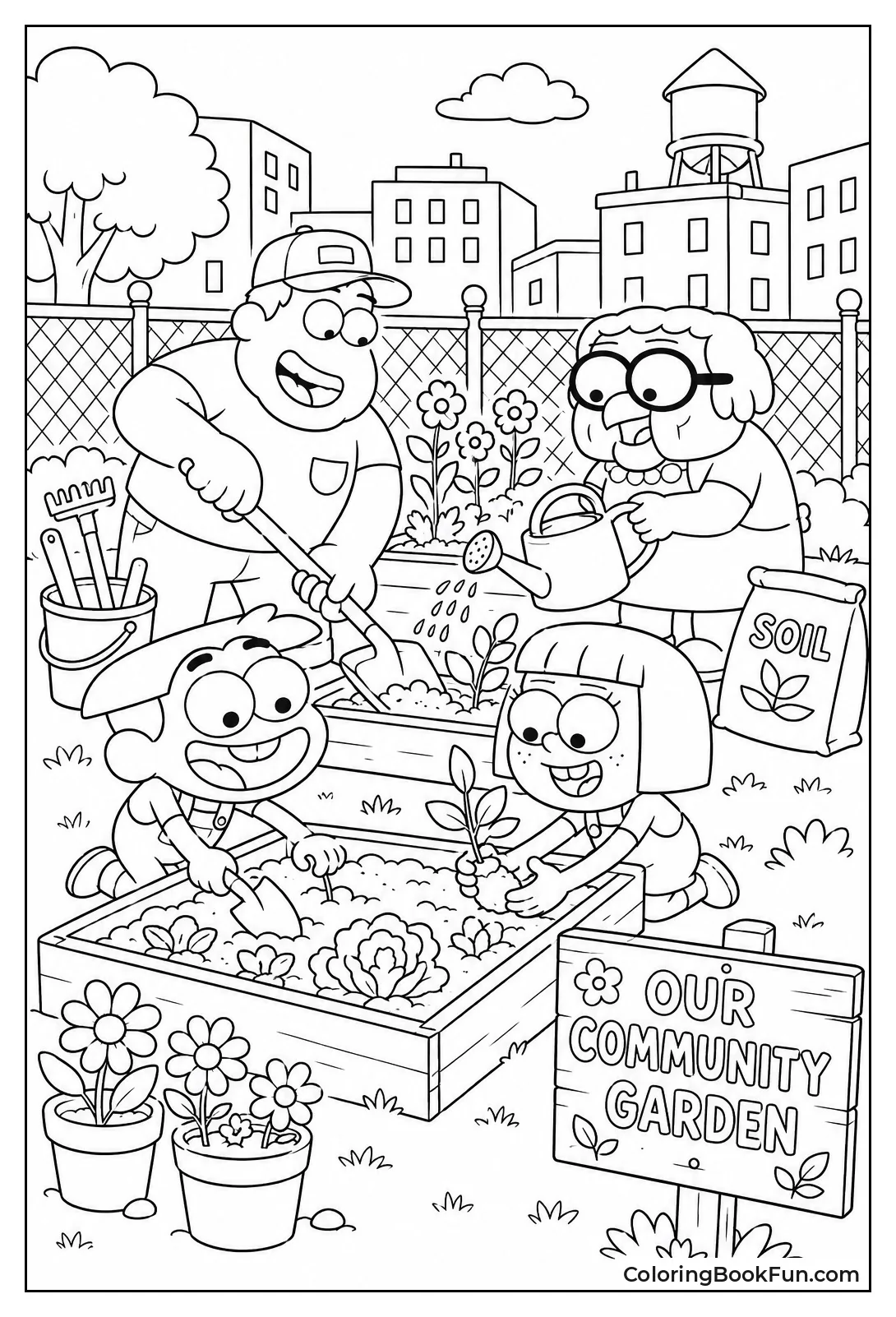Greens Planting in Community Garden