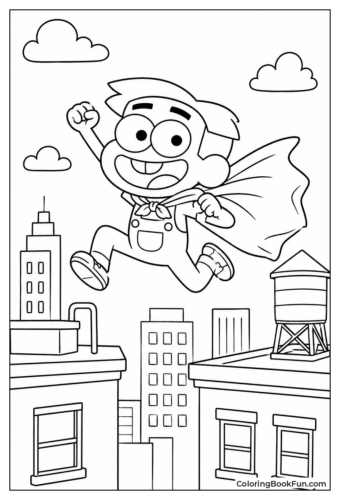 Cricket Leaping Between City Buildings