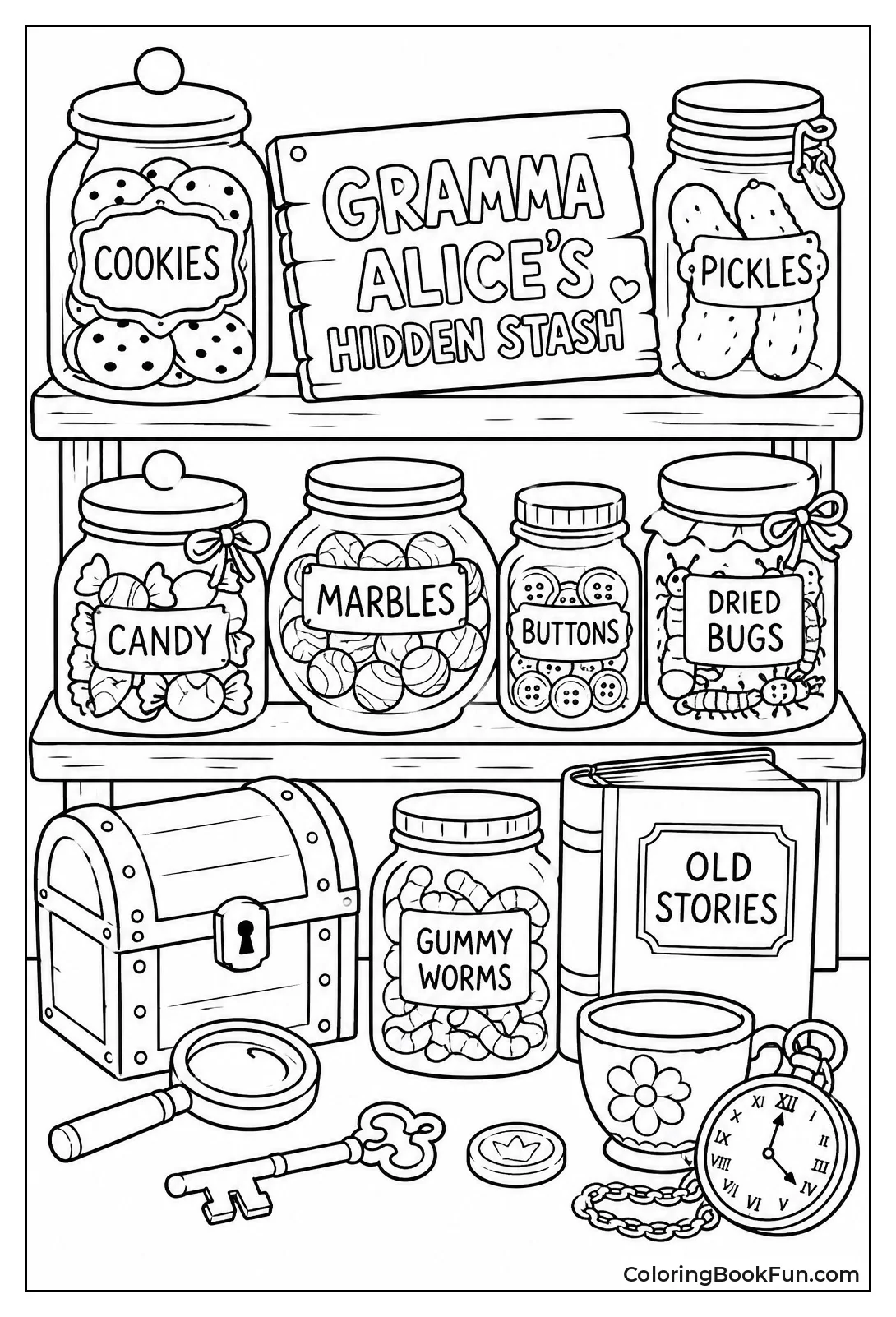 Gramma Hiding Secret Treasures