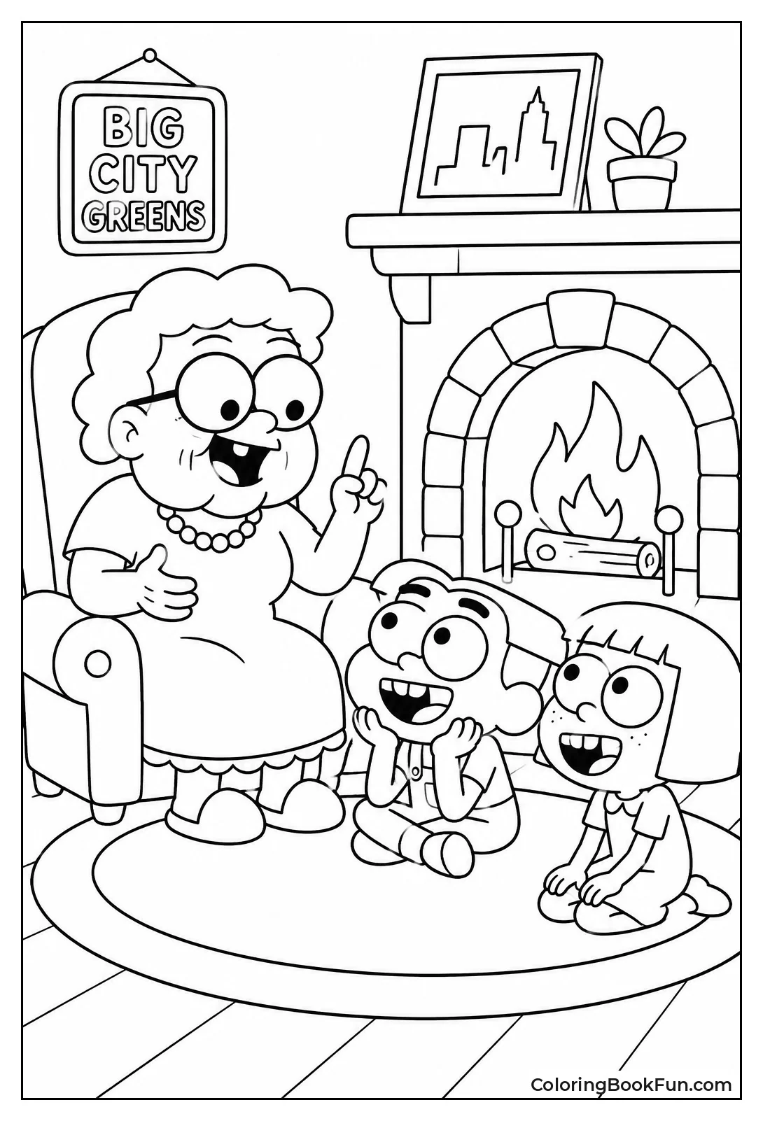 Gramma Telling Stories by Fire