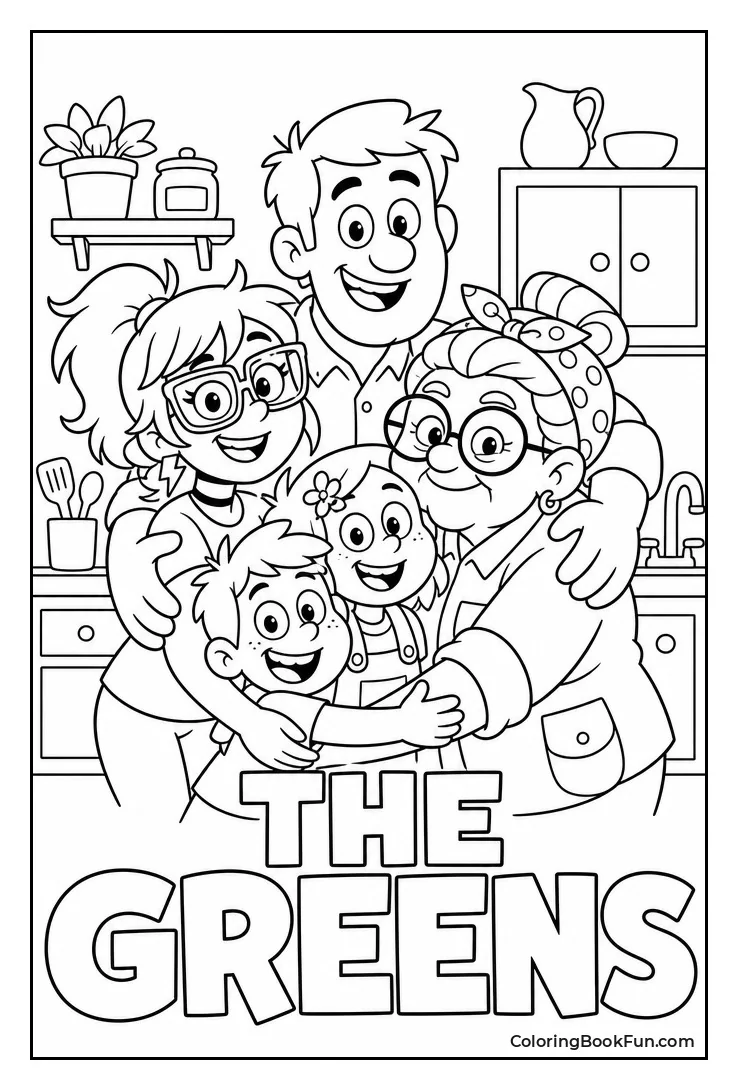 Greens Sharing Warm Family Hug