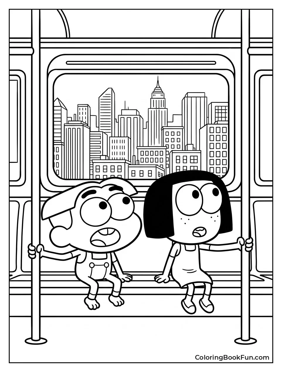 Kids Riding the City Subway