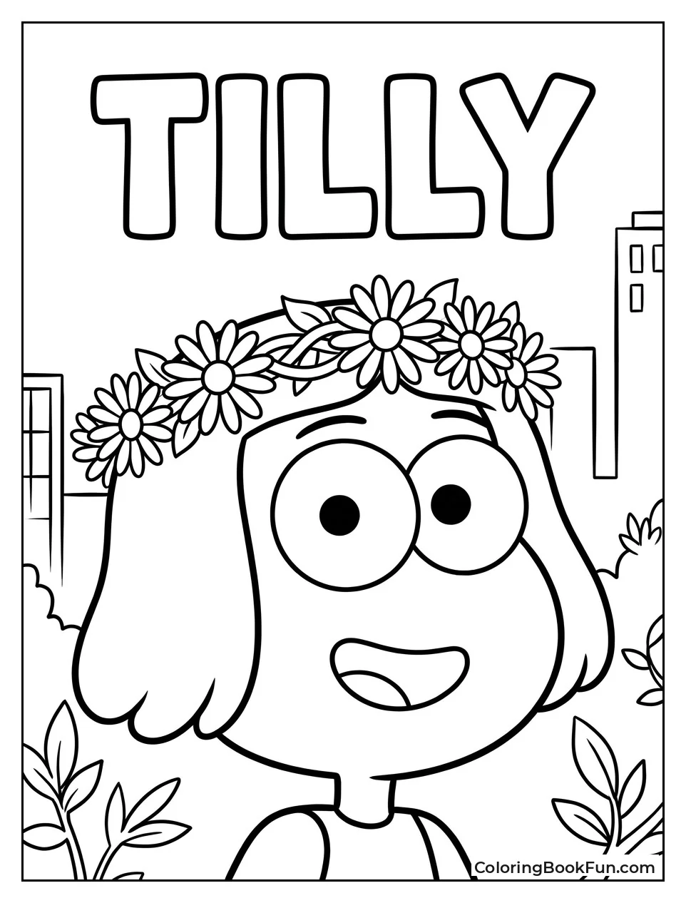 Tilly Wearing Flower Crown