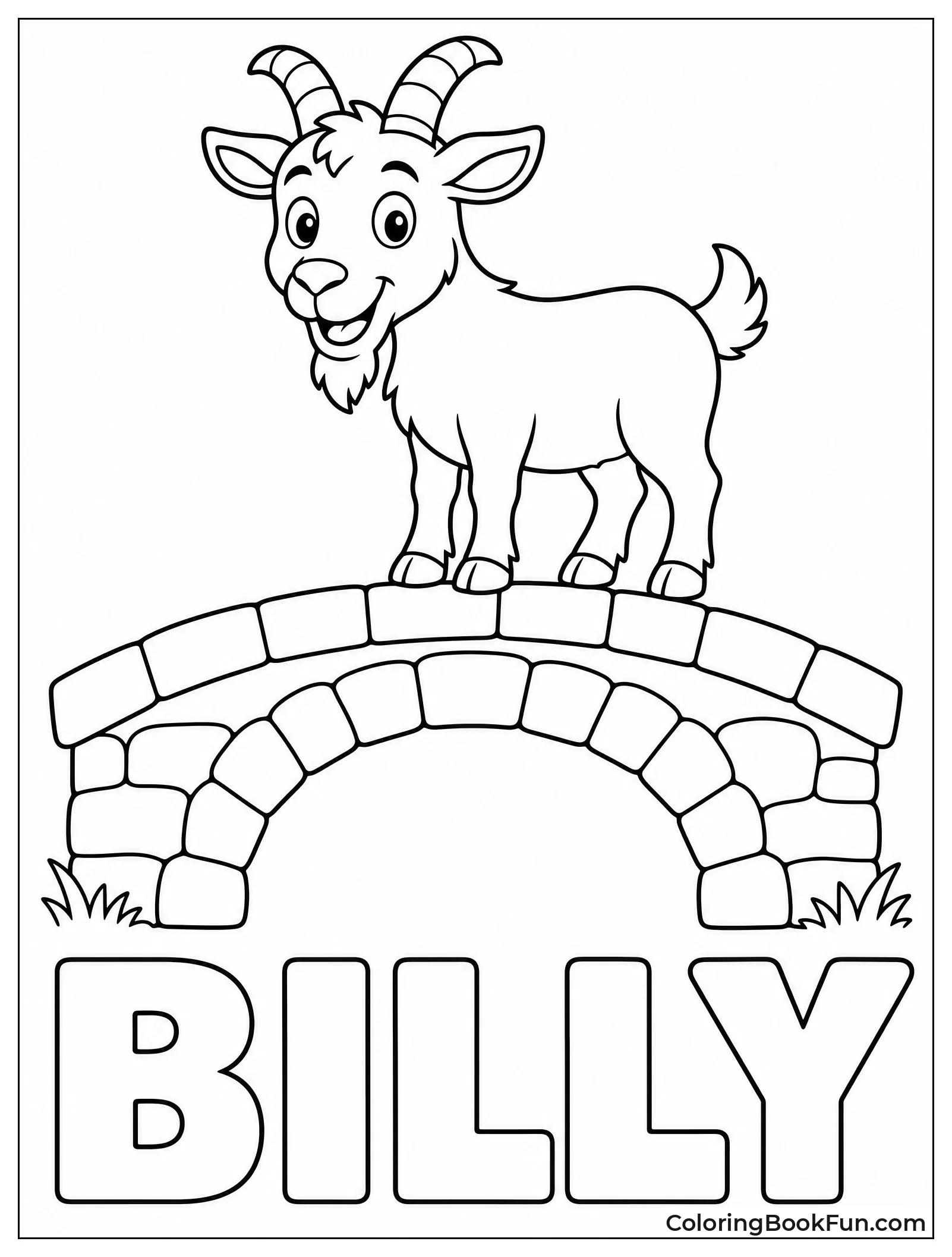 Billy Goat Standing on Bridge