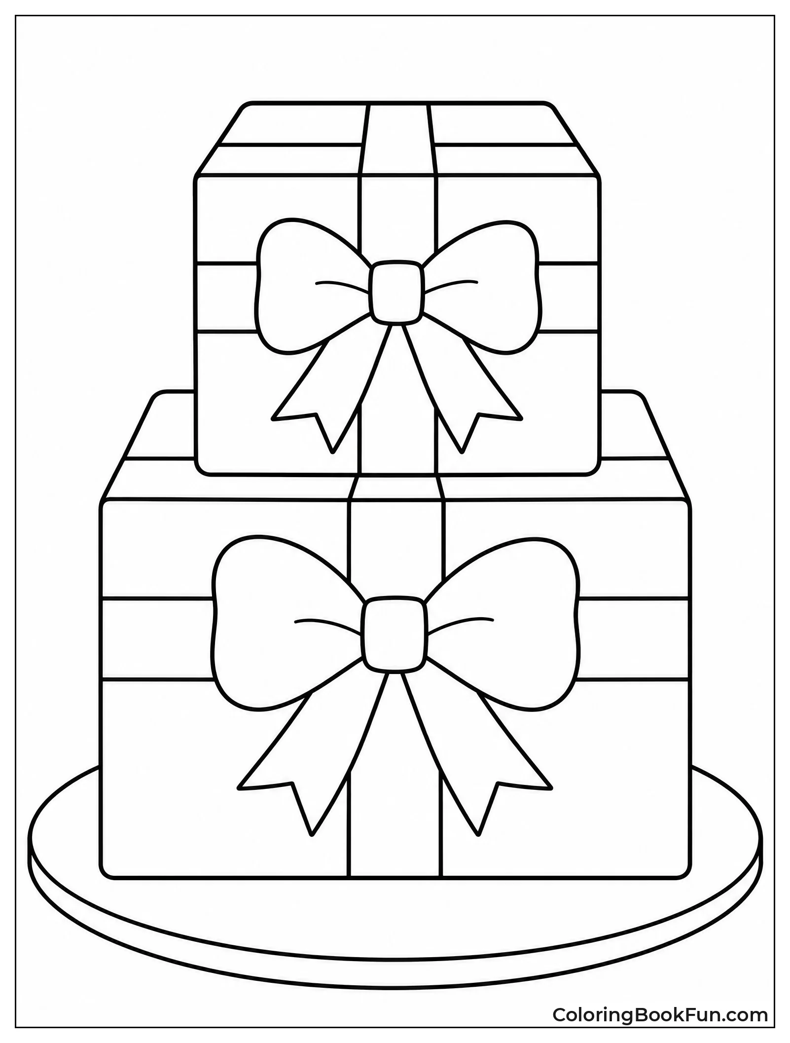 Cake That Looks Like Stacked Presents