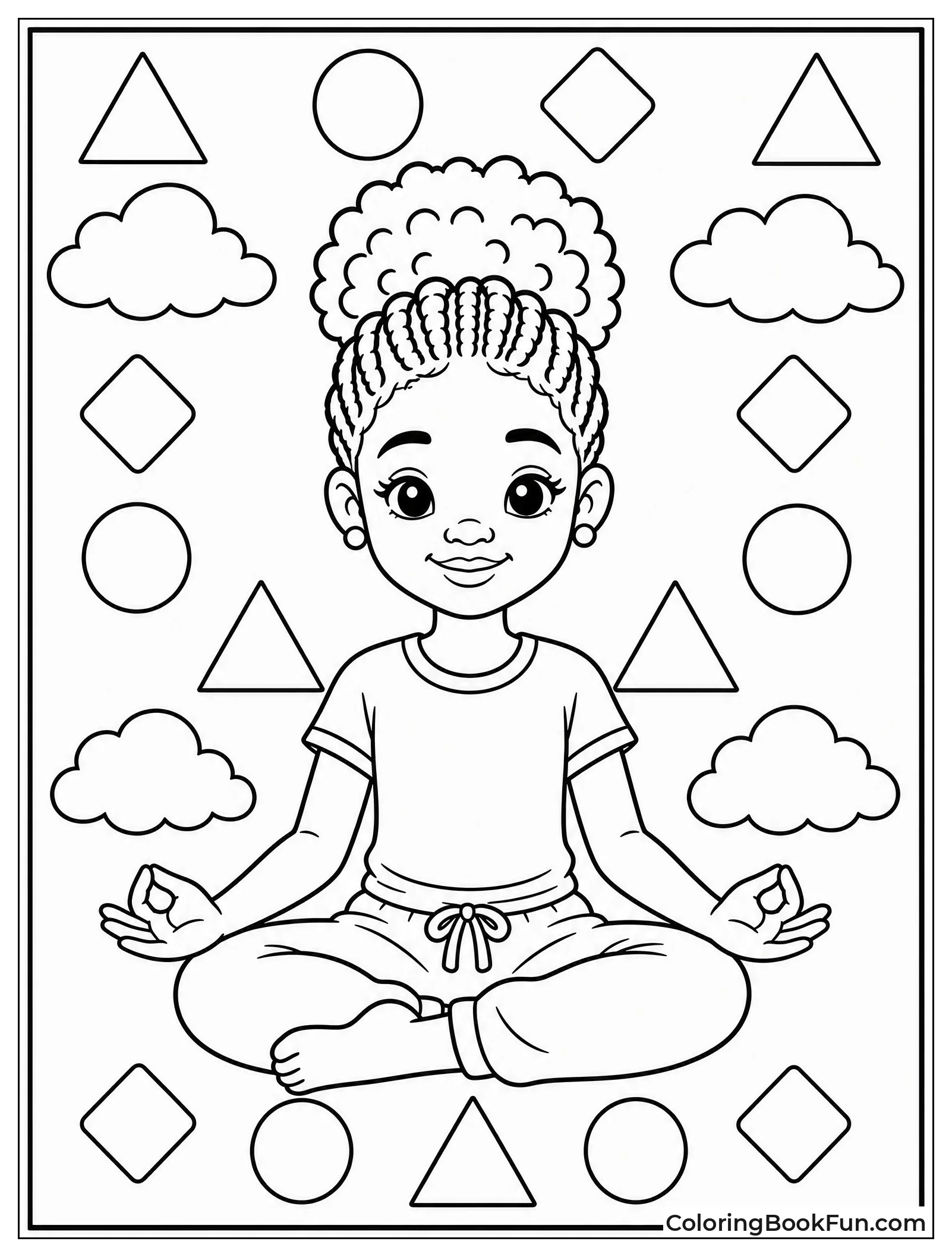 Girl in Peaceful Meditation Pose