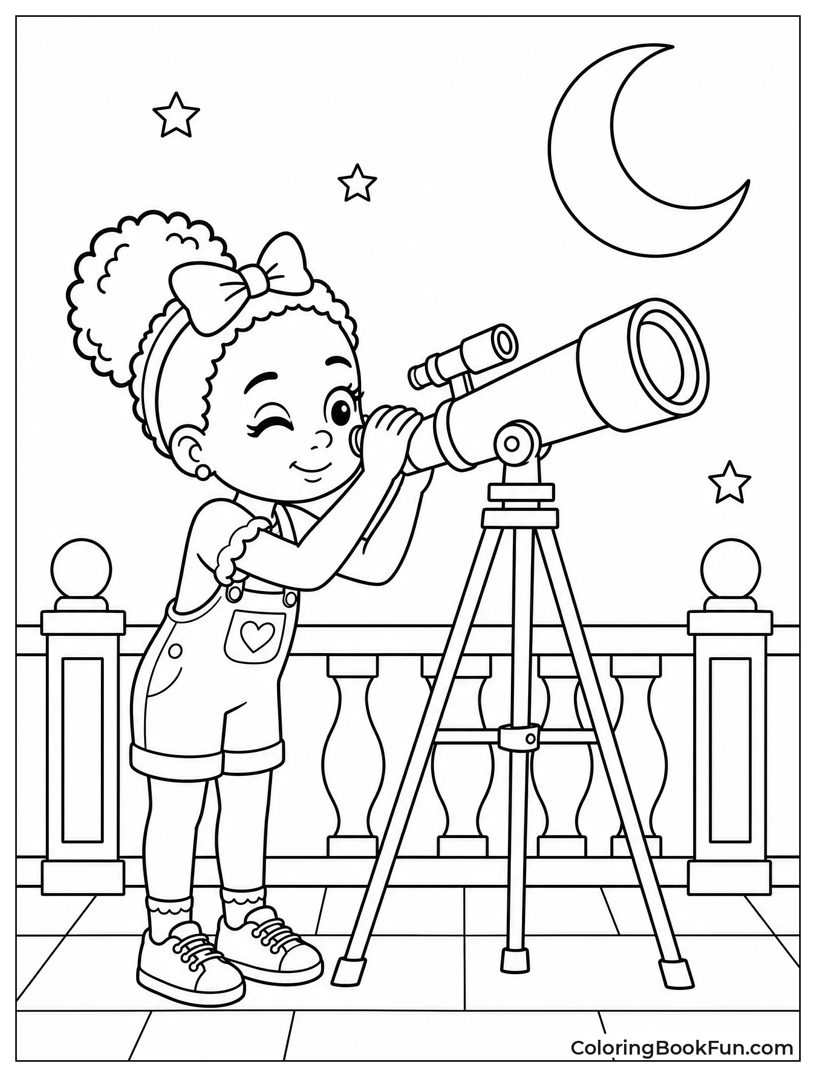 Girl Looking at Stars