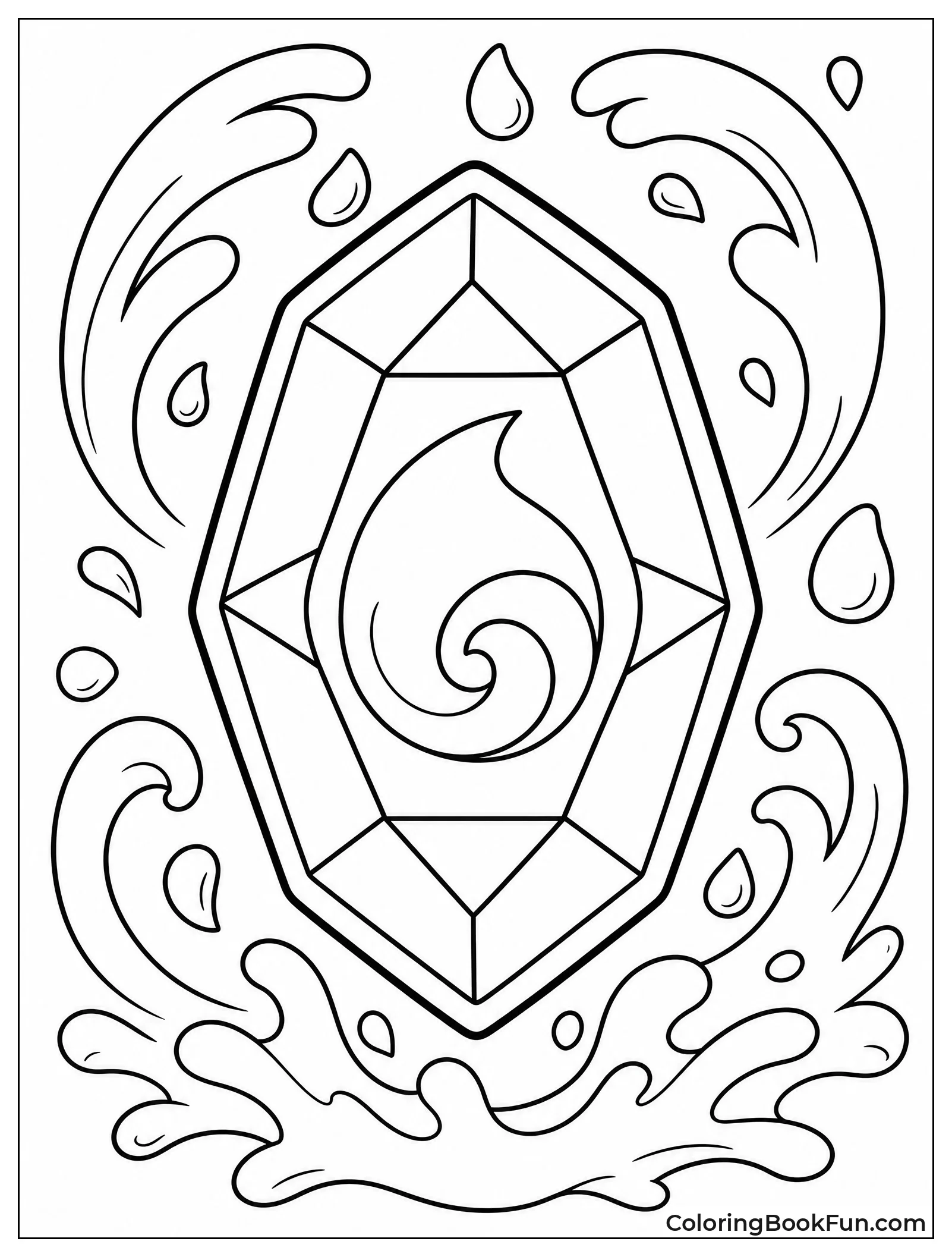 Blastoisinite Mega Stone with Swirls