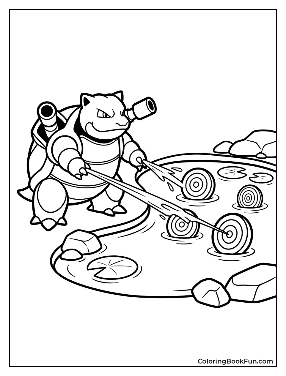 Blastoise Aims Cannons at Targets