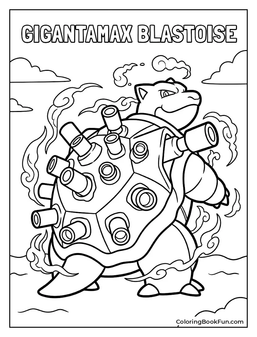 Gigantamax Blastoise with Many Cannons