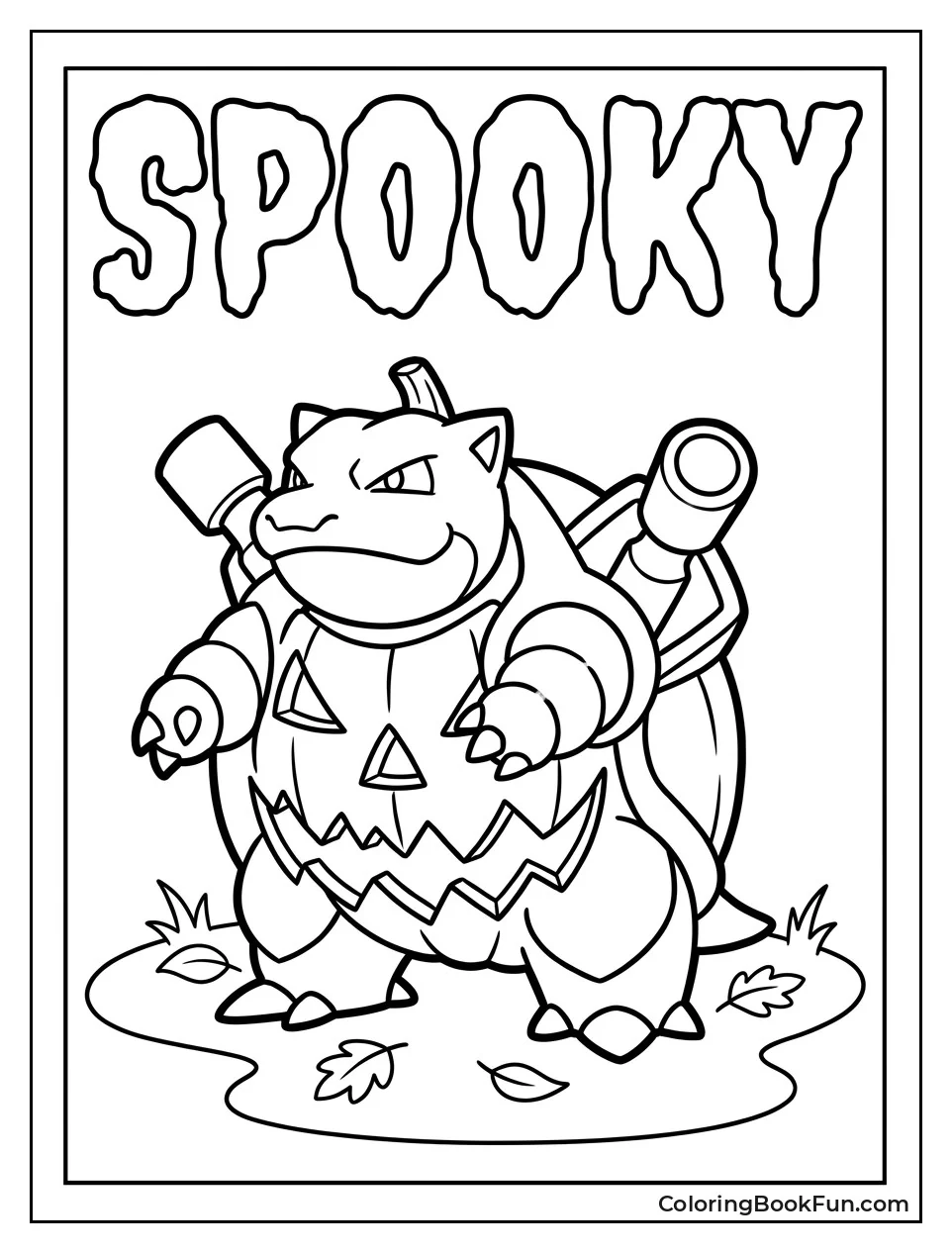 Blastoise Carries Pumpkin Lantern