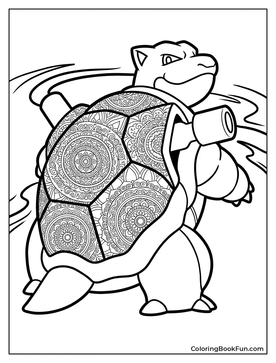 Mandala Patterns on Blastoise Shell