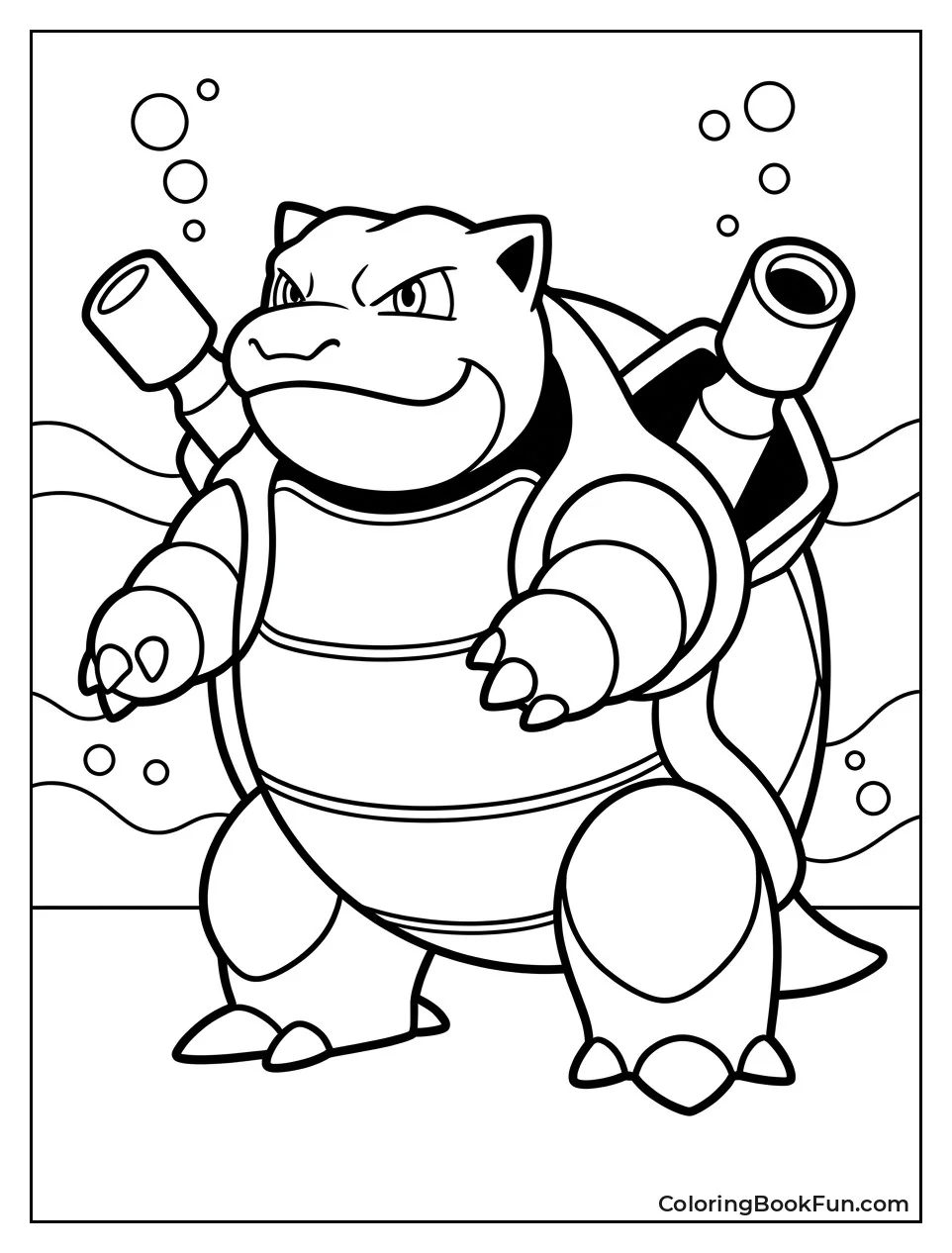 Friendly Blastoise Stands Tall and Proud