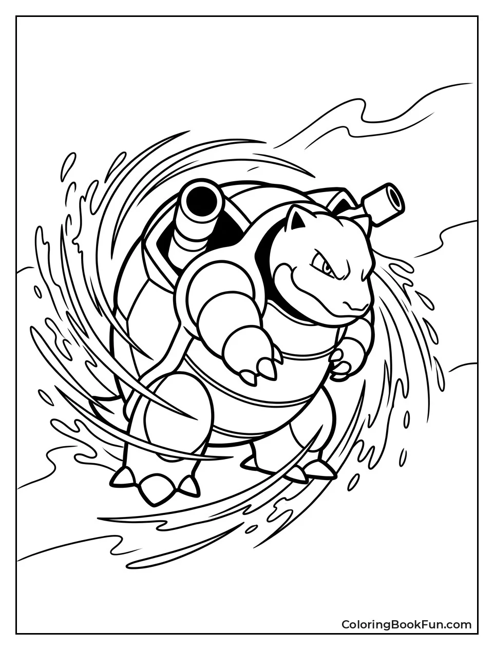 Blastoise Spins Rapidly in Shell