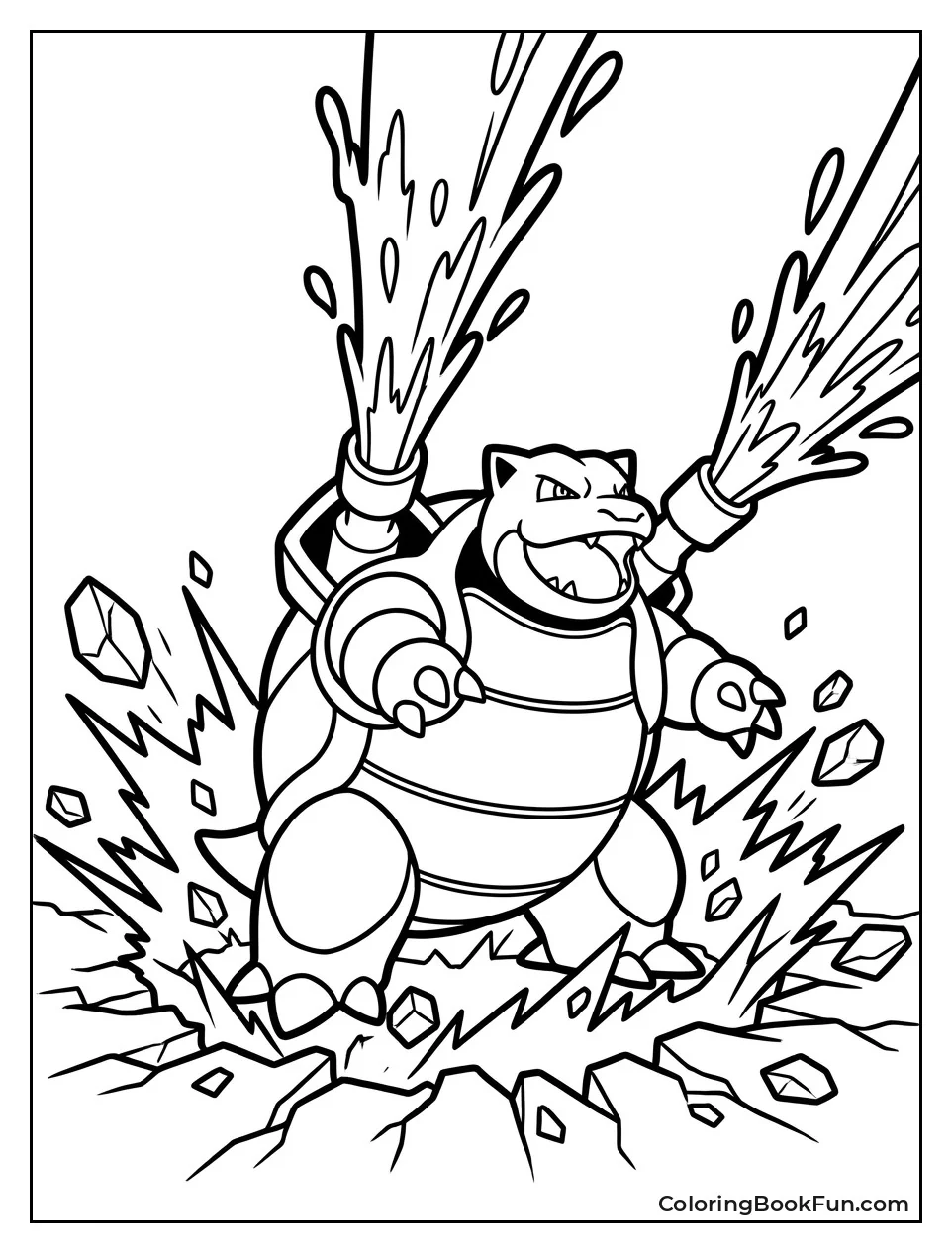 Blastoise Uses Powerful Z Move