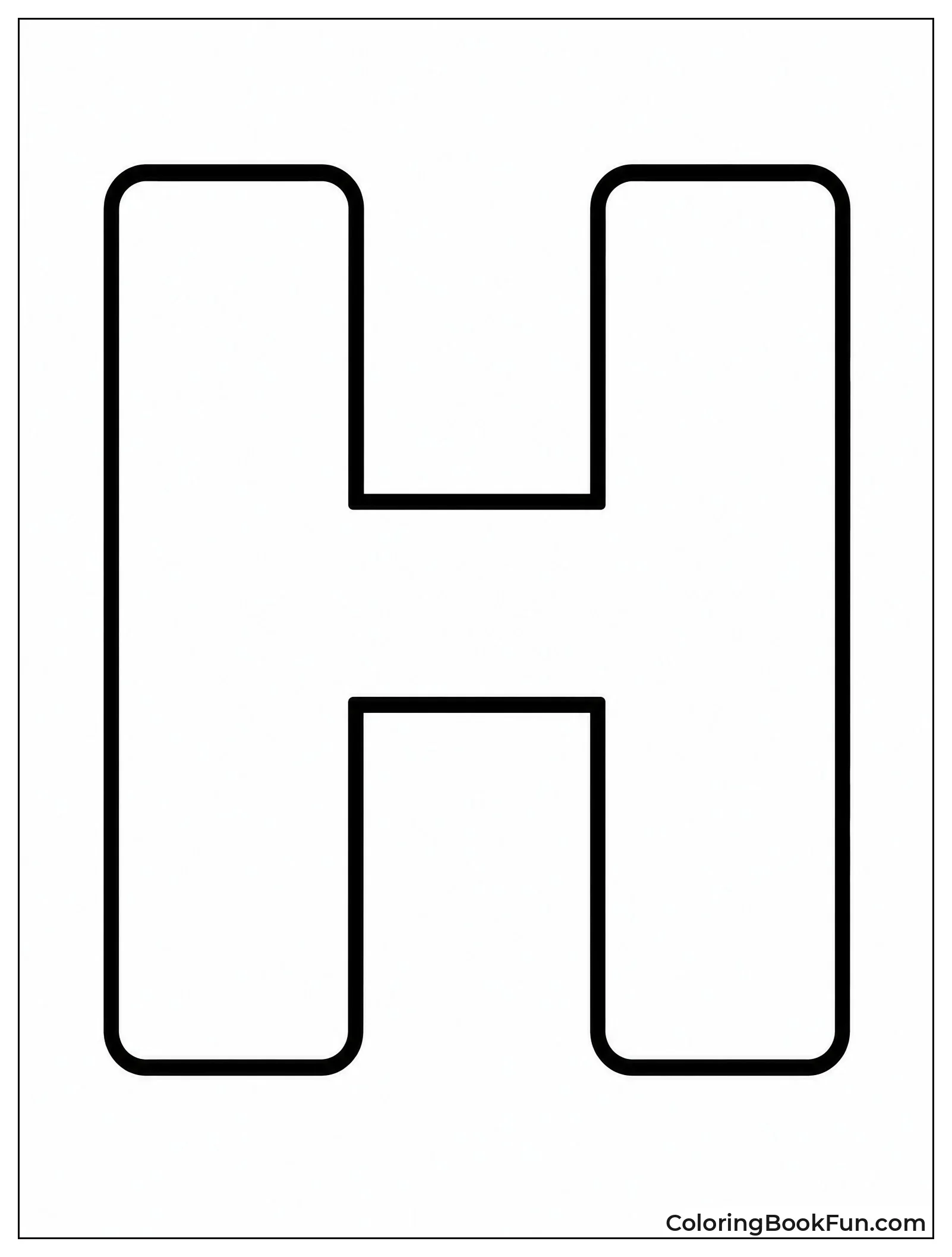 Solid Block Letter H