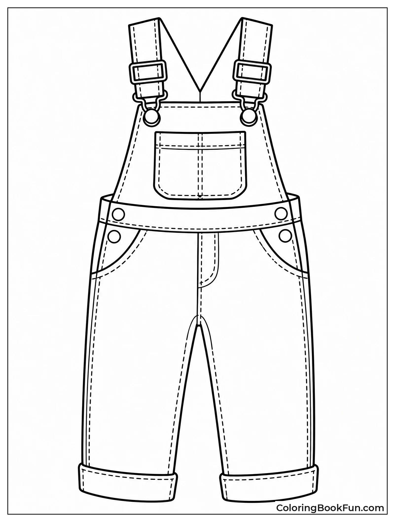 Pair of Blue Denim Overalls