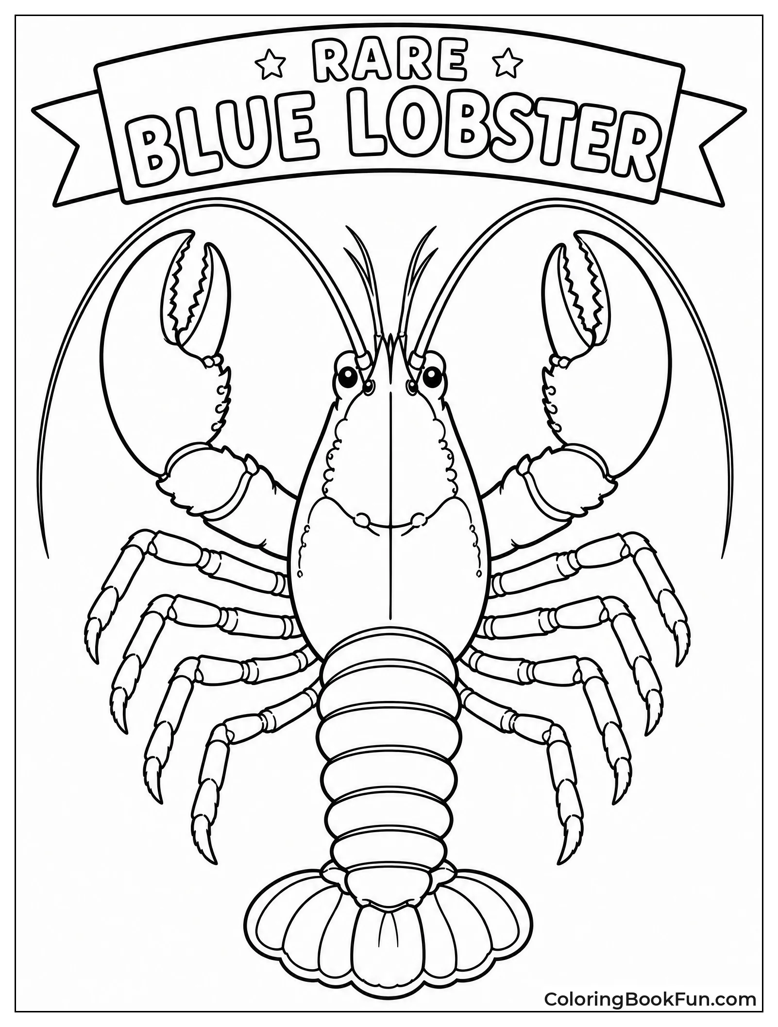 Rare Blue Lobster in the Sea