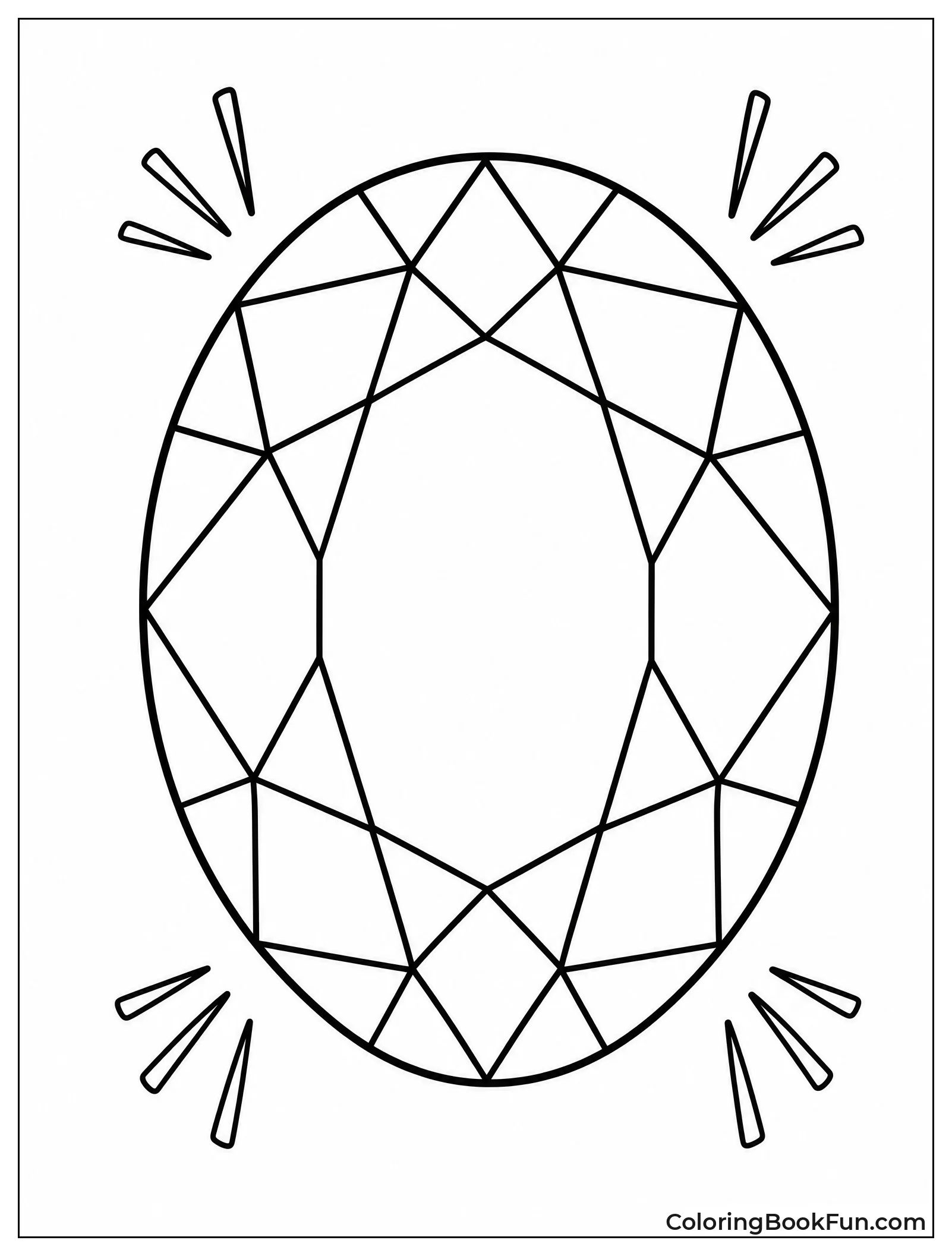 Faceted Sapphire Gem Reflecting Light