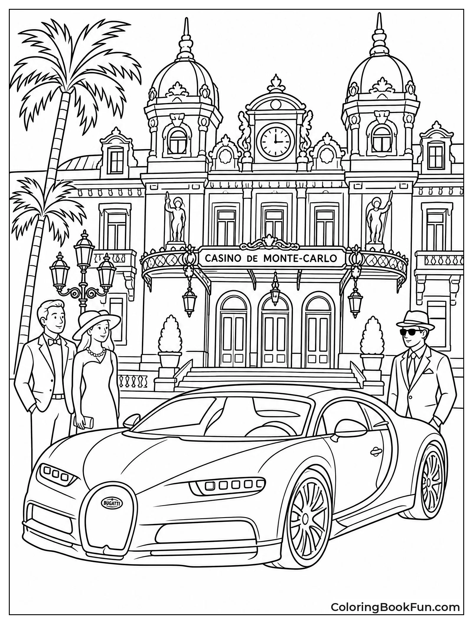 Bugatti Parked Outside the Fancy Casino