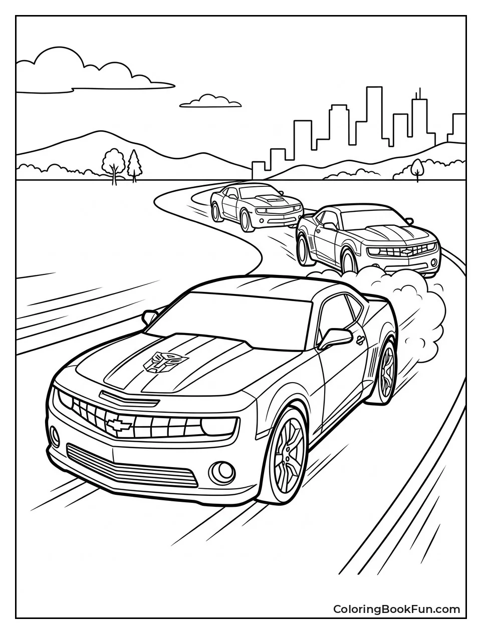 Bumblebee Speeds Through Chase Scene