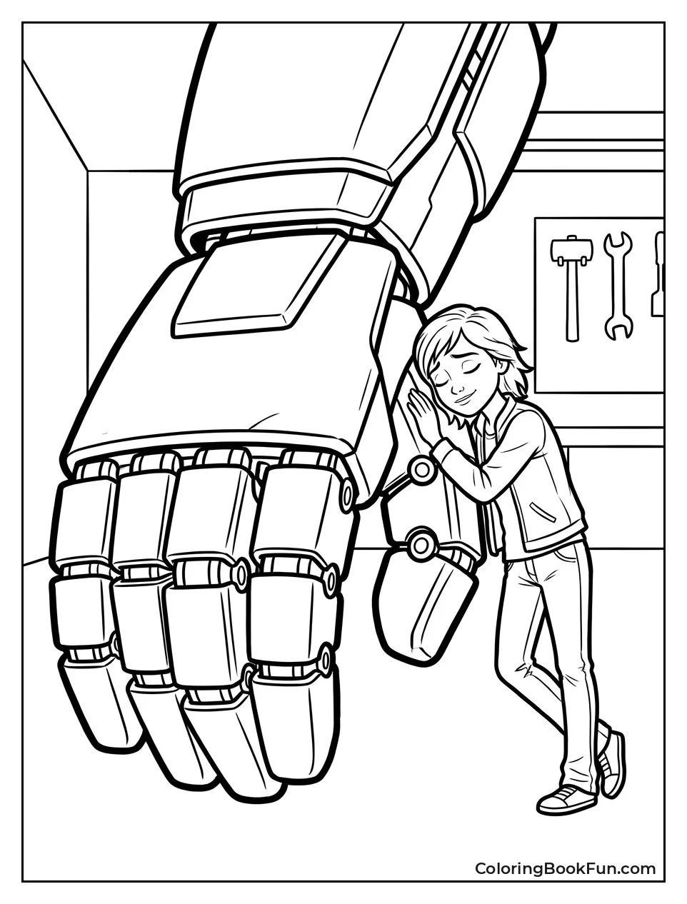 Charlie Leans on Bumblebee Hand