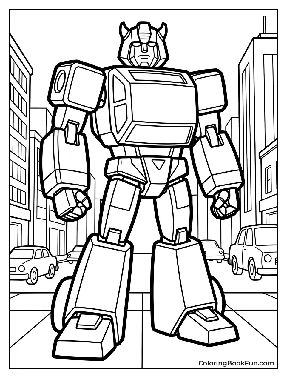 Bumblebee Stands in Busy City