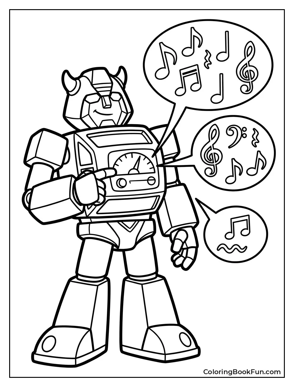 Bumblebee Plays Music on Radio