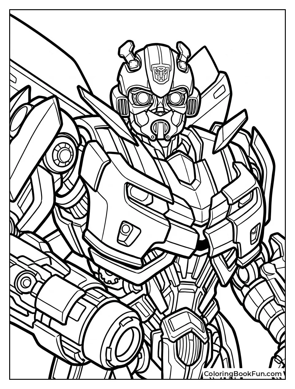 Close Up Bumblebee Robot Portrait