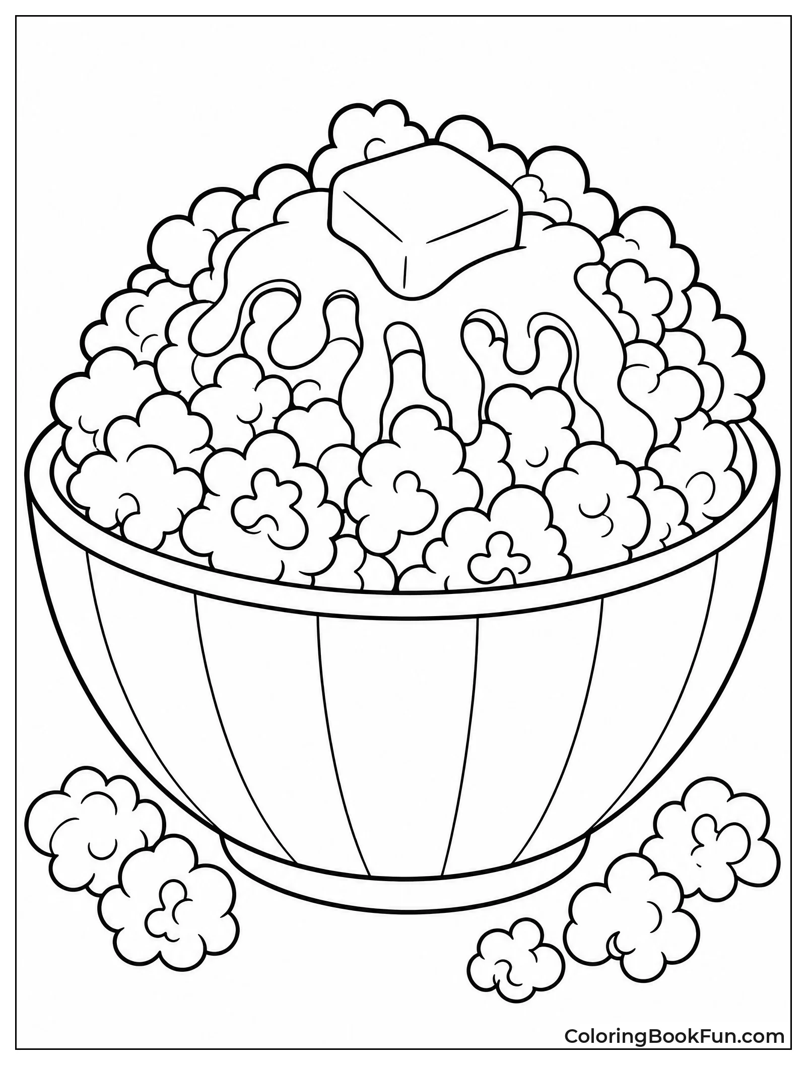 Bowl of Buttery Fresh Popcorn