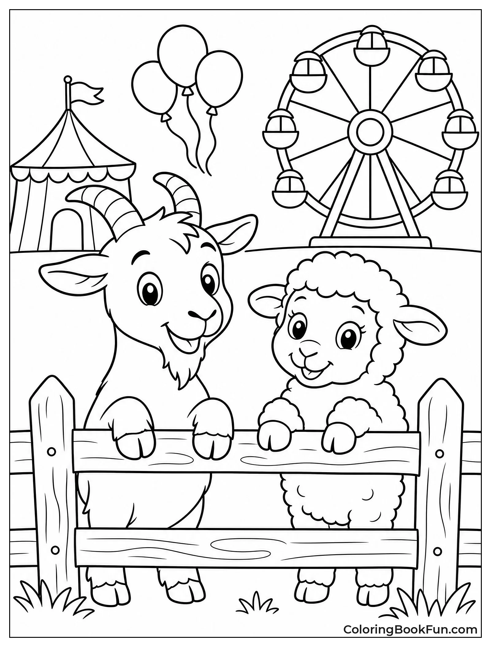 Goat and Lamb Waiting for Treats