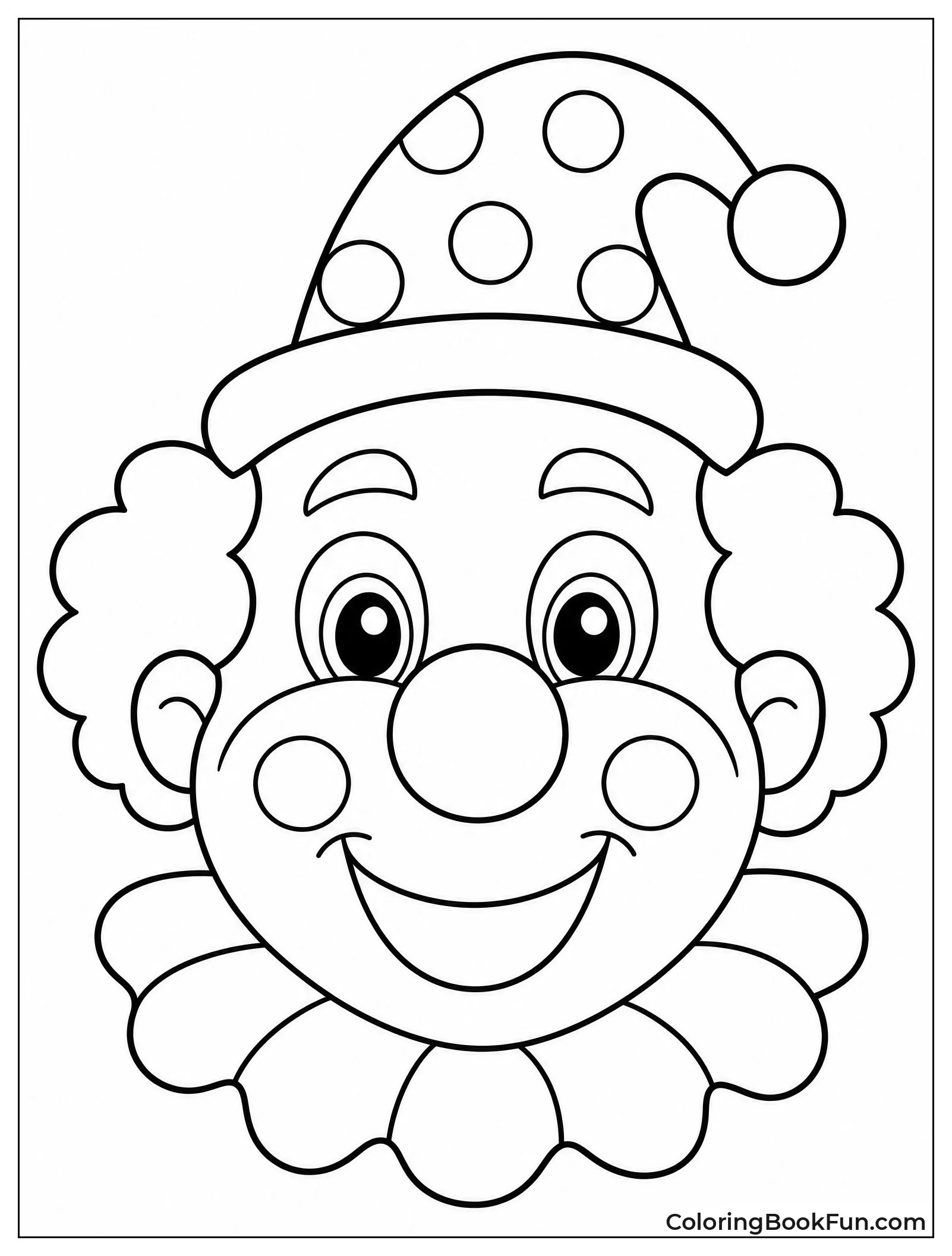 Silly Clown Face with Smile