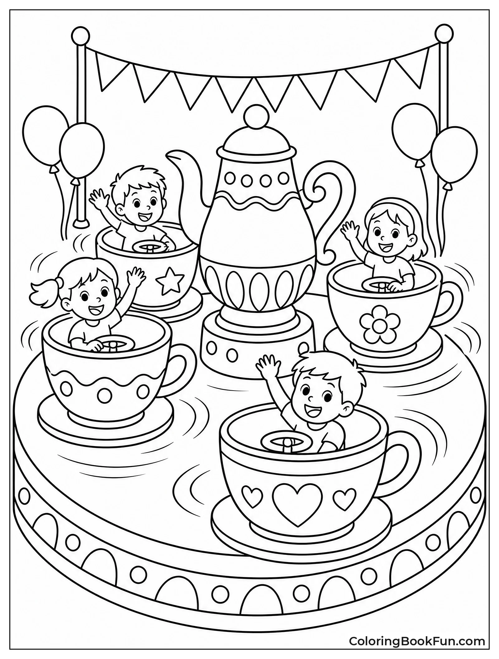 Kids Spinning in Tea Cups