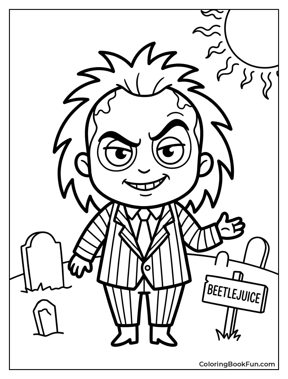 Cute Chibi Beetlejuice for Kids