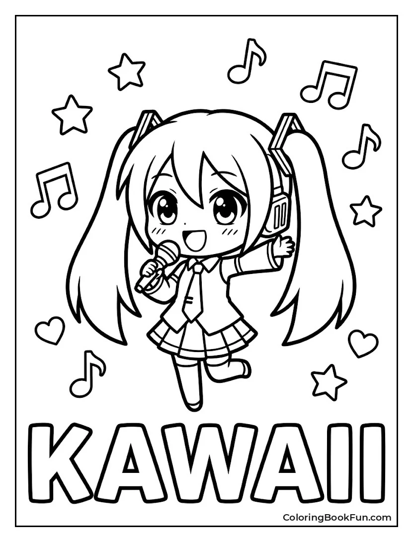 Chibi Miku Sings with Joy
