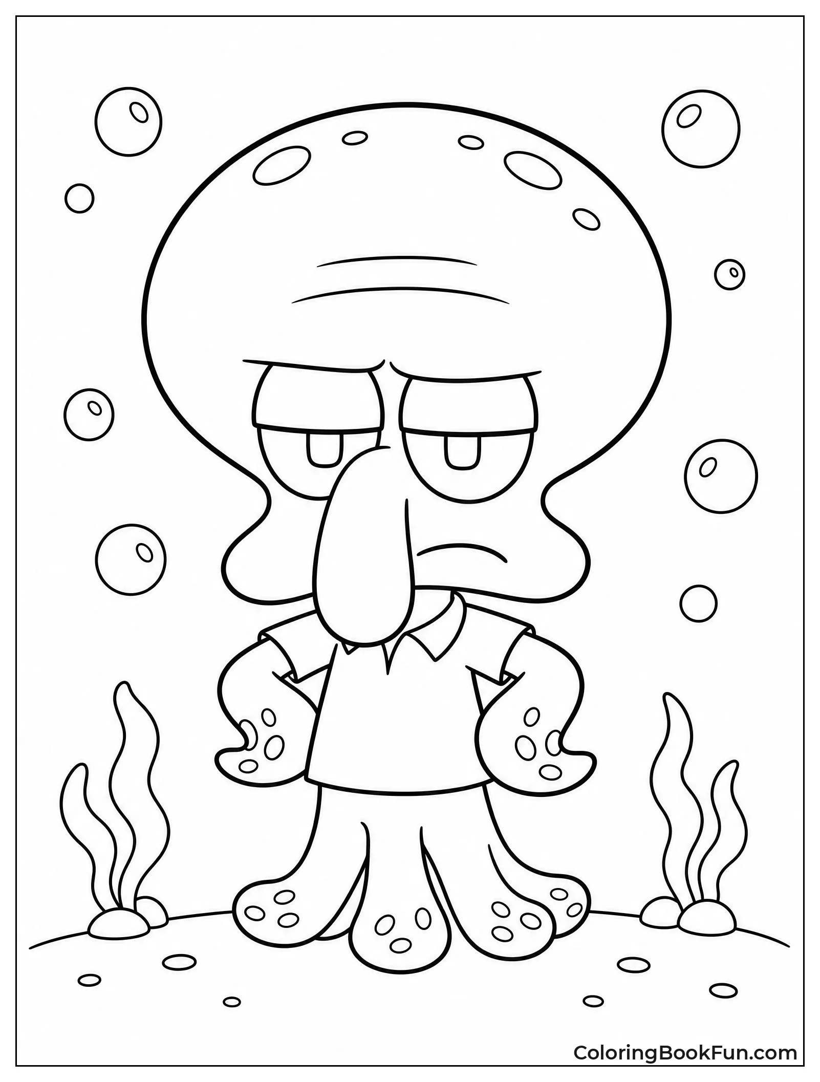 Chibi Squidward with Big Head