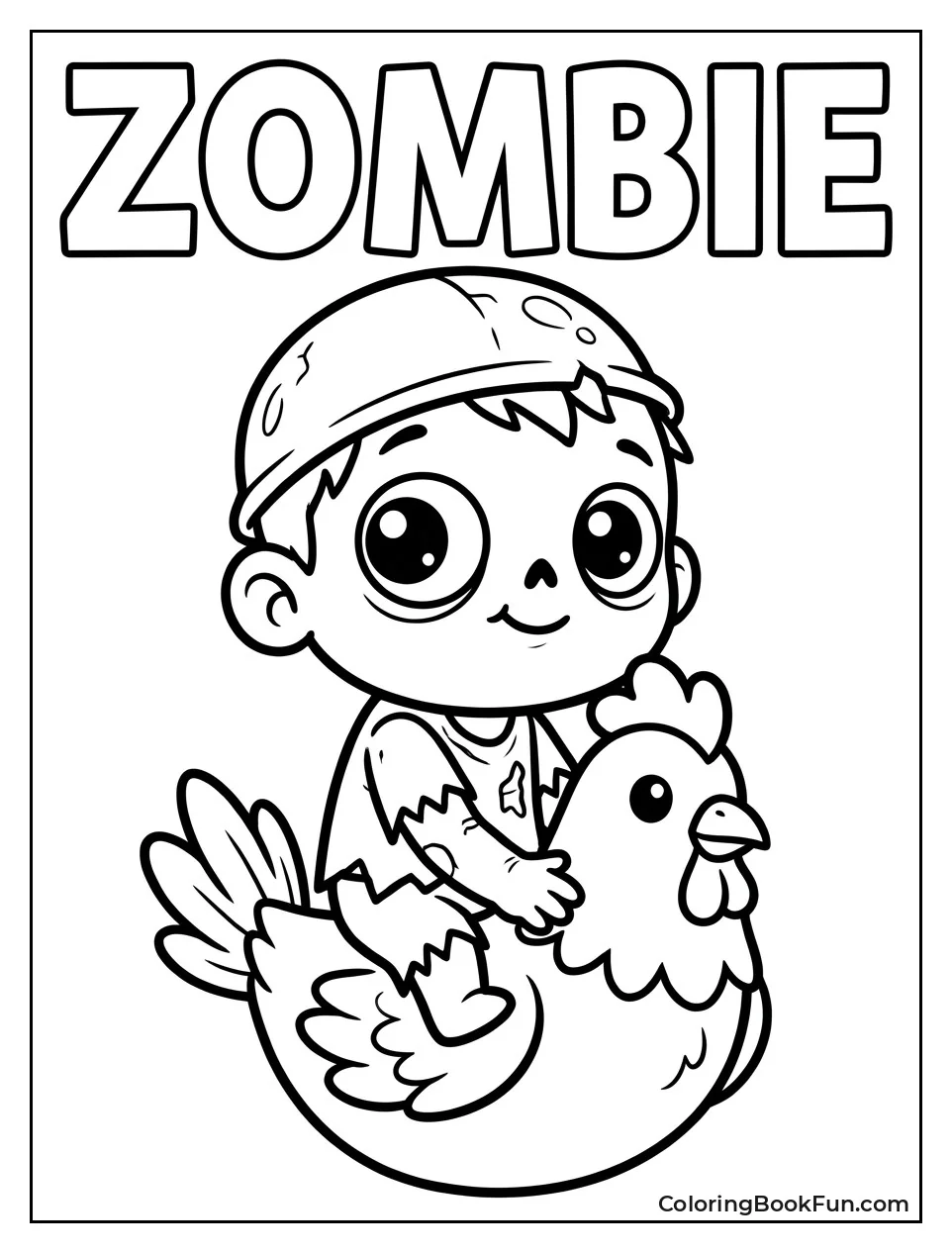 Cute Baby Zombie with Big Eyes