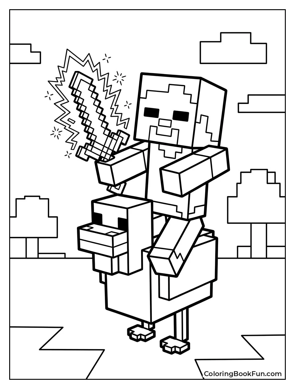 Baby Zombie Holding Magic Sword