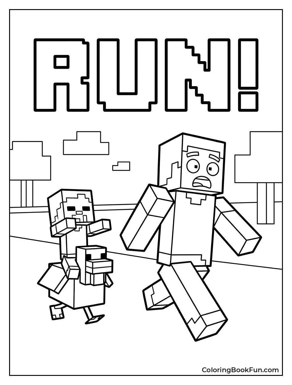 Chasing Steve Through Village