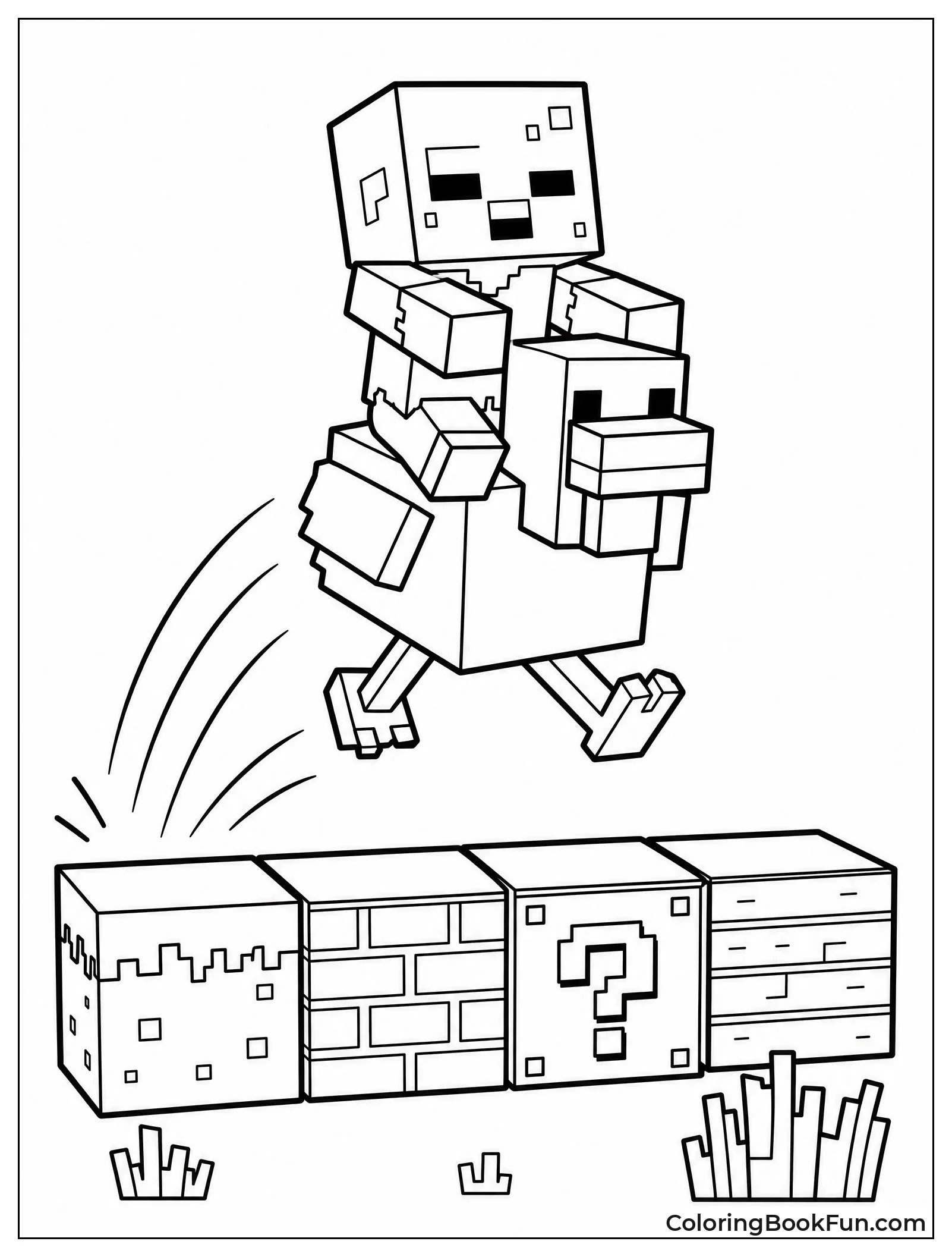 Jumping Over Colorful Blocks