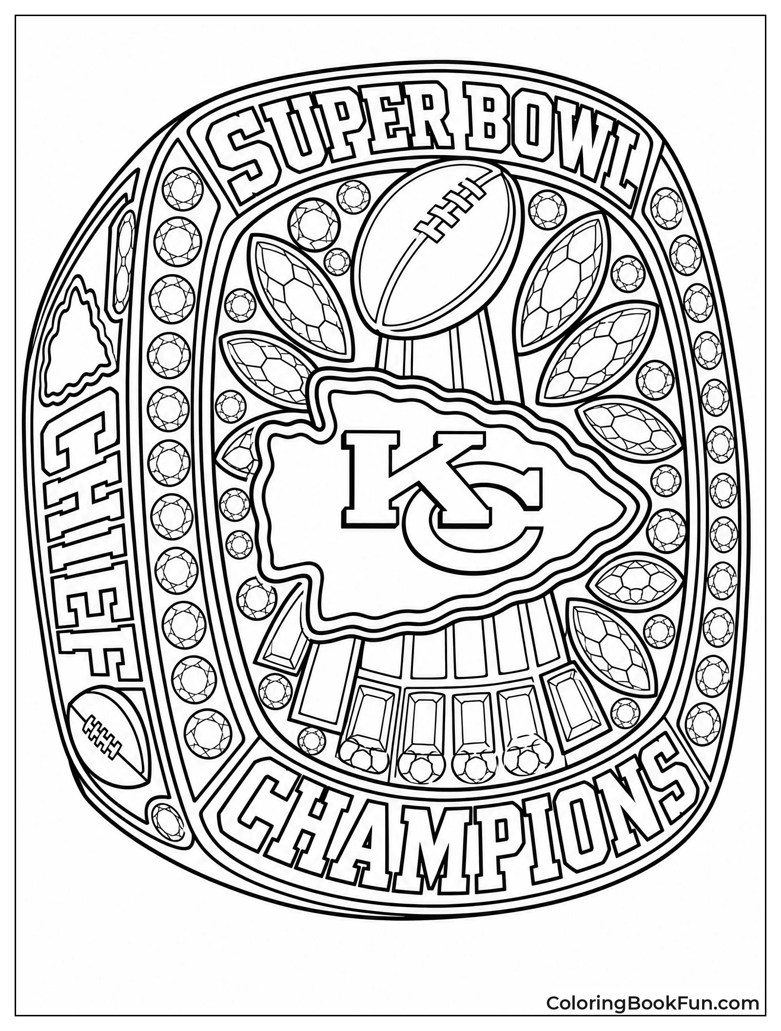 Super Bowl Championship Ring Closeup
