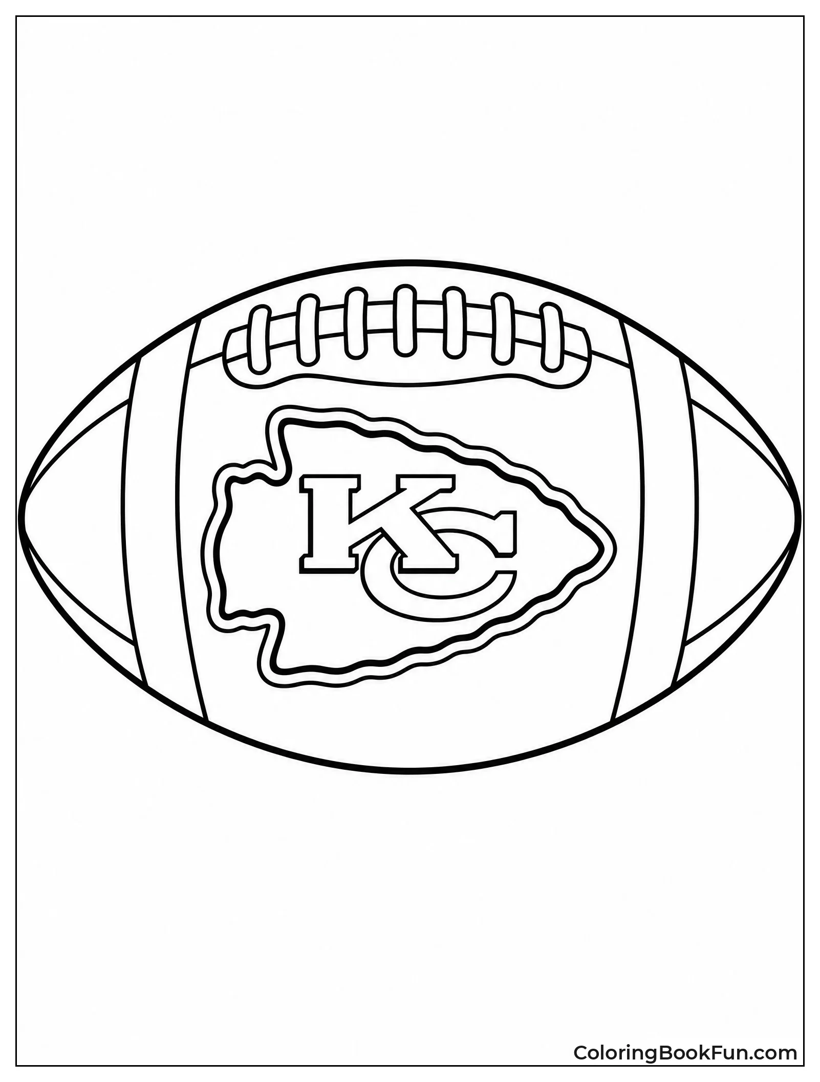 Football with Chiefs Logo on It