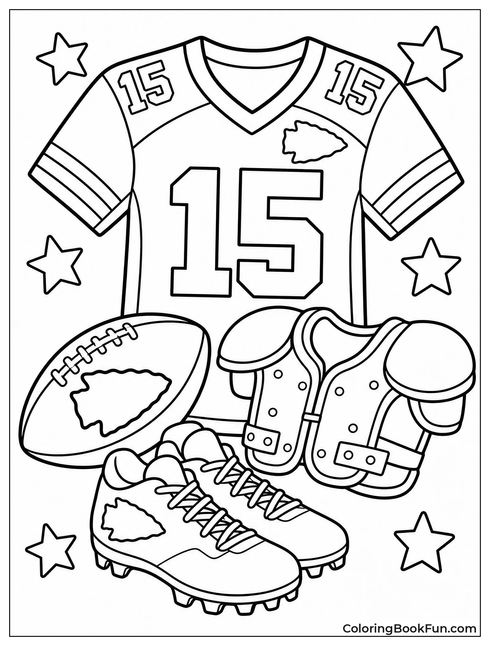 Football Gear Spread on Table